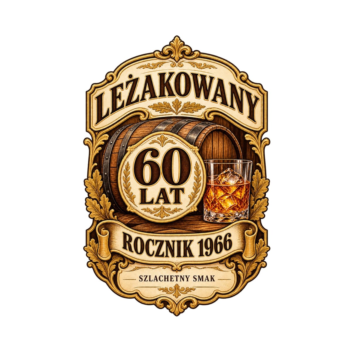 Koszulka męska biała na 60 urodziny leżakowany rocznik 1966 prezent, zdjęcie 2