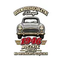Koszulka męska biała na 80 urodziny Syrena rocznik 1946 prezent, zdjęcie 2