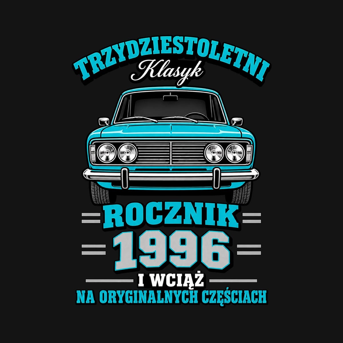 Koszulka męska czarna na 30 urodziny trzydziestoletni klasyk rocznik 1996, zdjęcie 2