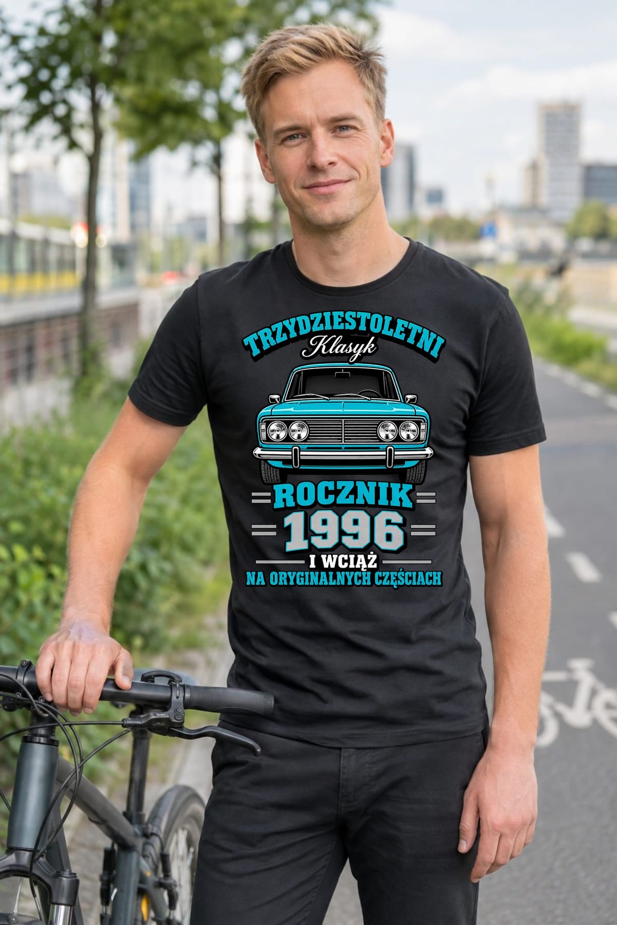 Koszulka męska czarna na 30 urodziny trzydziestoletni klasyk rocznik 1996, zdjęcie 3
