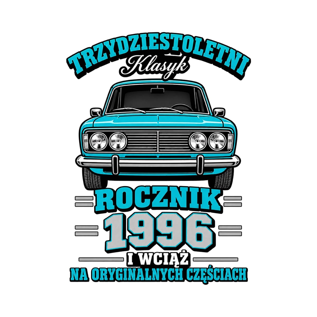 Koszulka męska biała na 30 urodziny trzydziestoletni klasyk rocznik 1996, zdjęcie 2