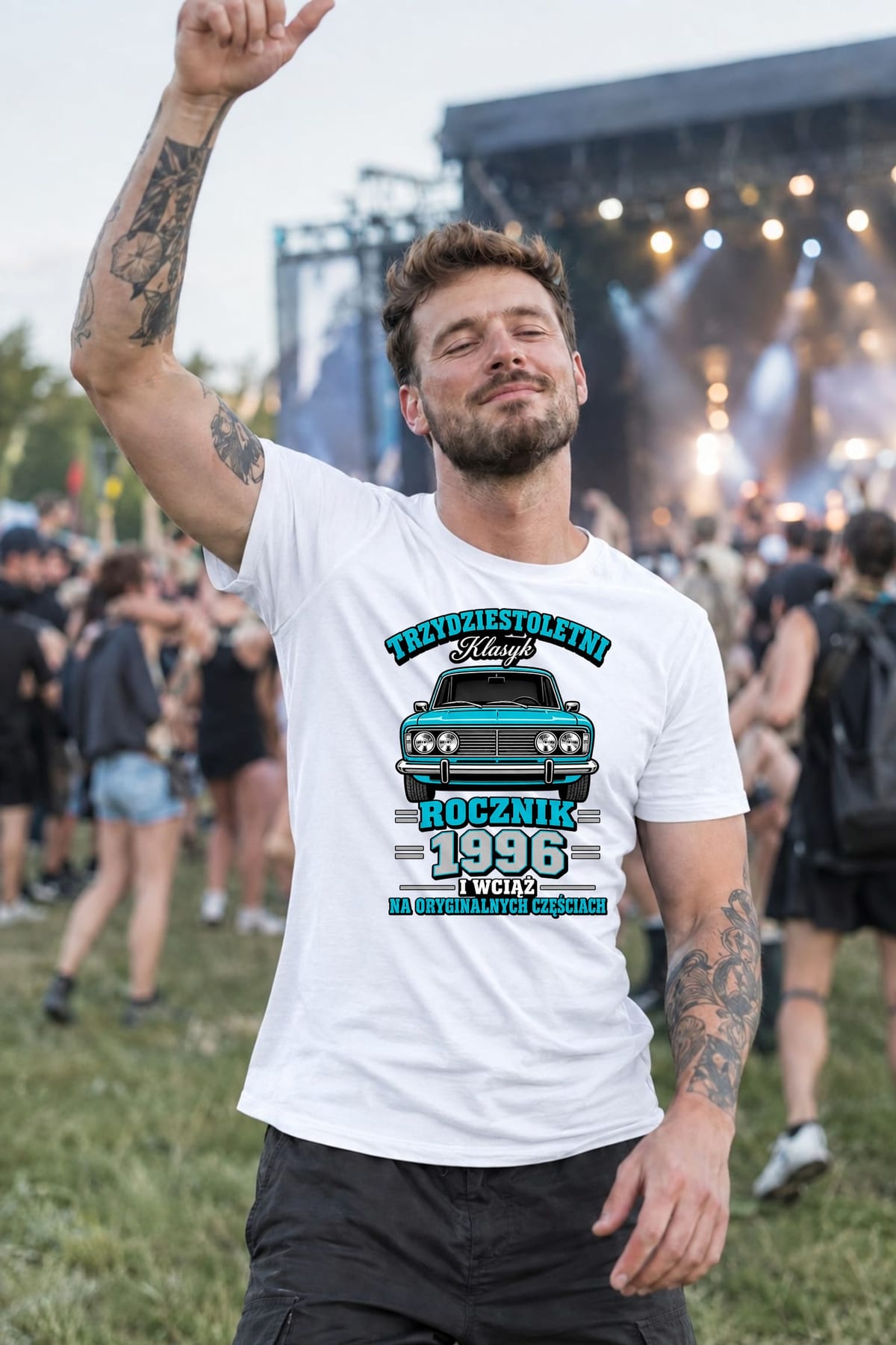 Koszulka męska biała na 30 urodziny trzydziestoletni klasyk rocznik 1996, zdjęcie 4