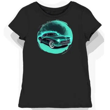 Koszulka damska czarna z motywem Studebaker Hawk