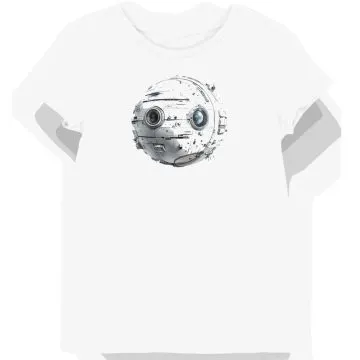 Koszulka damska biała z motywem kosmicznej stacji