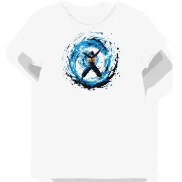 Koszulka damska biała z grafiką Naruto i Rasengan