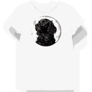 Koszulka damska biała z motywem psa Sussex Spaniel