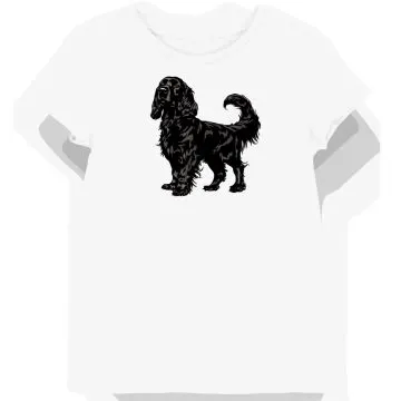 Koszulka damska biała z motywem psa rasy Sussex Spaniel