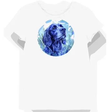 Koszulka damska biała z grafiką Clumber Spaniel