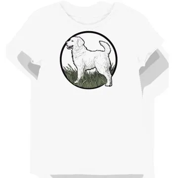 Koszulka damska biała z motywem dzielnego kuvasza