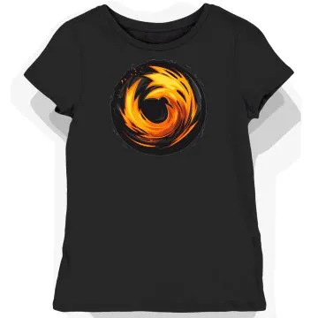 Koszulka damska czarna z nadrukiem pazura Fnatic