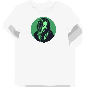 Koszulka damska biała z motywem Billie Eilish
