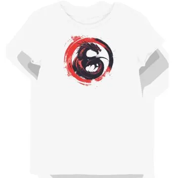 Koszulka damska biała z motywem herbu Targaryen
