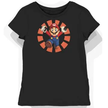 Koszulka damska czarna z motywem Super Mario