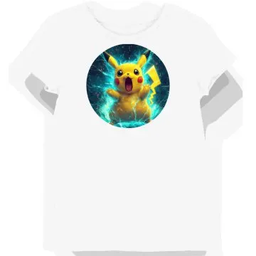 Koszulka damska biała z motywem zaskoczonego Pikachu dla miłośników memów.