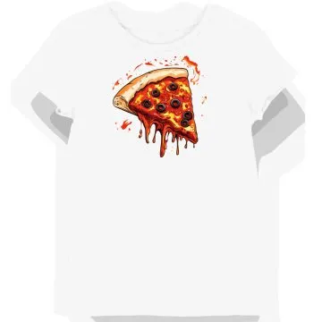 Koszulka damska biała z motywem pizzy dla miłośników kulinarnych przygód