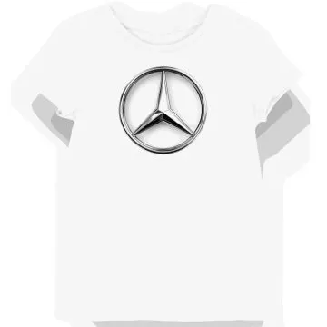 Koszulka damska biała z Lśniącym Logo Gwiazdy Mercedes-Benz