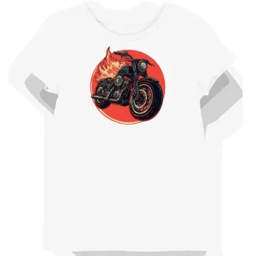 Koszulka damska biała Rebeliancki Naszywka Motocyklowa
