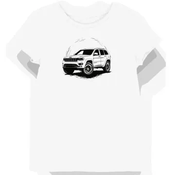 Koszulka damska biała Elegancki Jeep Grand Cherokee w Działaniu