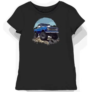 Koszulka damska czarna z Motywem SUV Ford Bronco