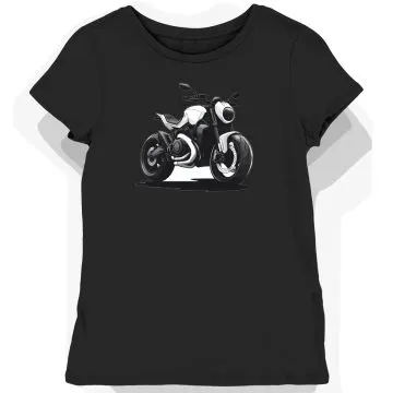 Koszulka damska czarna Turystyczny Styl Motocyklowy Norden 901