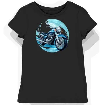 Koszulka damska czarna Motocyklowa Mystyczna Przygoda