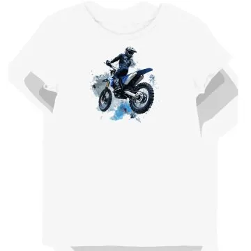 Koszulka damska biała Dynamiczny Skok Motocyklowy