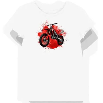 Koszulka damska biała z dynamicznym stylem motocrossowym