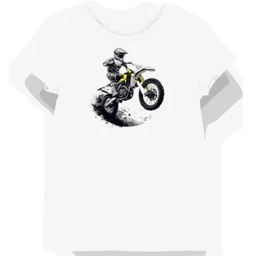 Koszulka damska biała Dynamiczny Skok Motocyklowy Husqvarna