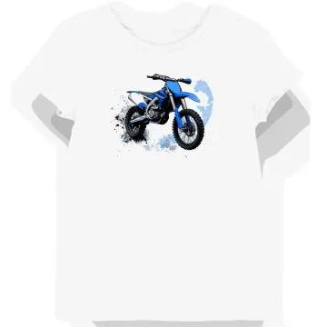Koszulka damska biała z Futurystycznym Motywem Motocrossowym