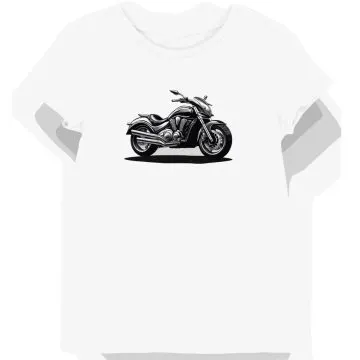 Koszulka damska biała z motocyklowym stylem Suzuki Intruder