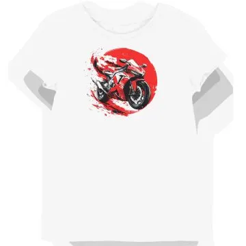 Koszulka damska biała Ogień Prędkości: Motocyklowe Marzenia