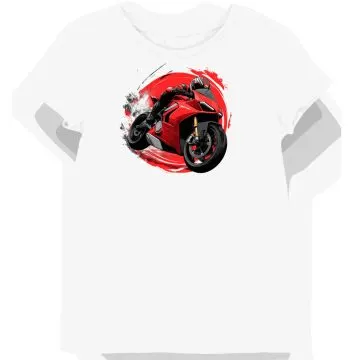 Koszulka damska biała Dynamiczna Moc Ducati