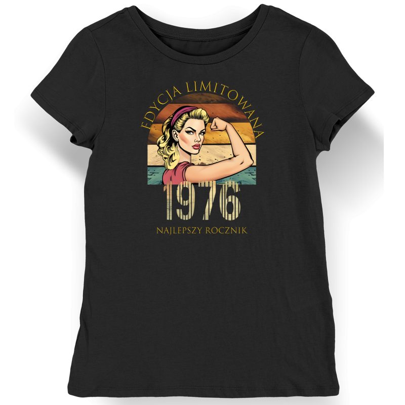 Koszulka damska 50 urodziny 1976 edycja limitowana najlepszy rocznik