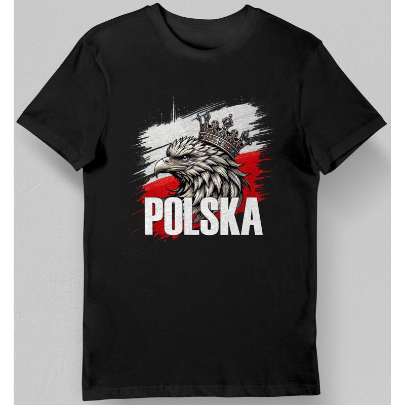 Koszulka Patriotyczna Polska czarna