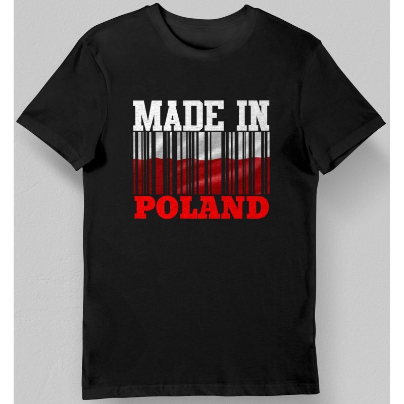 Koszulka Patriotyczna Made in Poland czarna