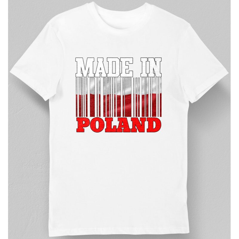 Koszulka Patriotyczna Made in Poland biała
