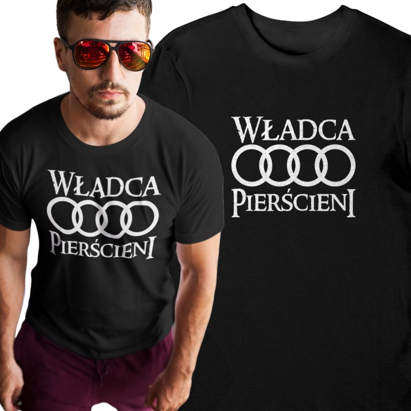 Koszulka władca pierścieni audi czarna