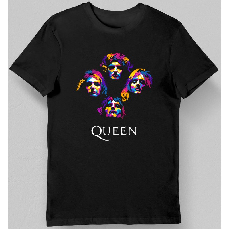 Koszulka męska zespół queen skład czarna