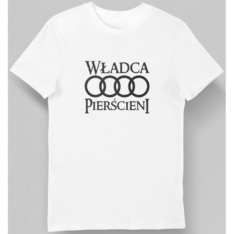 Koszulka władca pierścieni audi biała