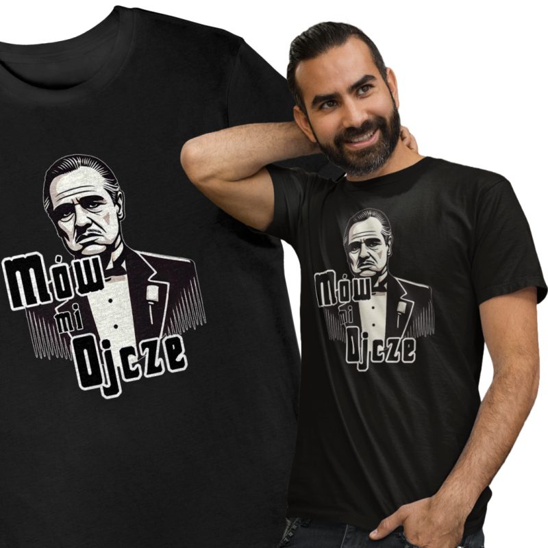 Koszulka męska mów mi ojcze, ojciec chrzestny czarna