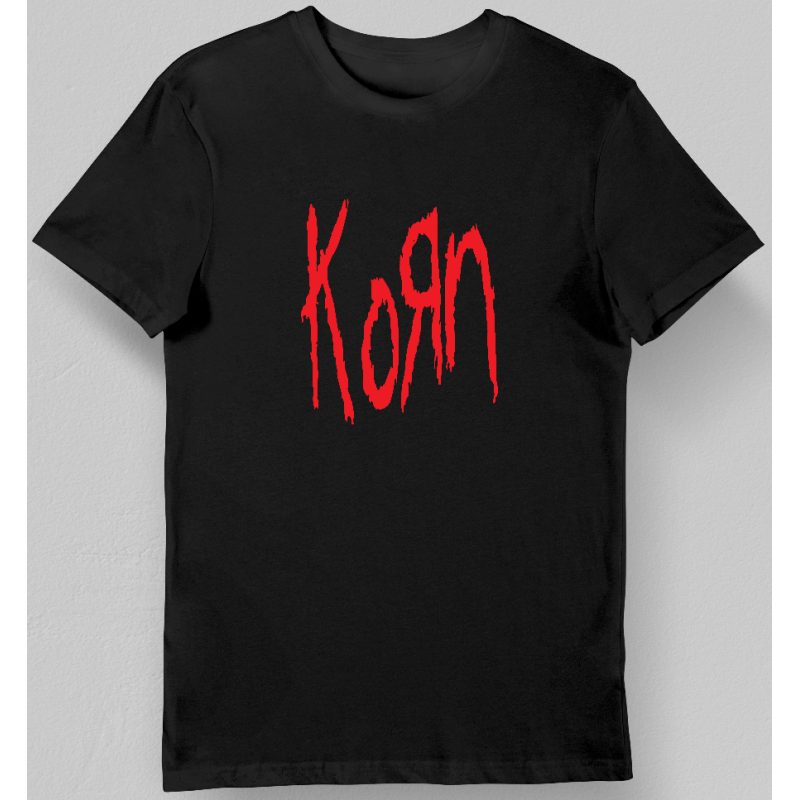 Koszulka męska logo Korn czarna