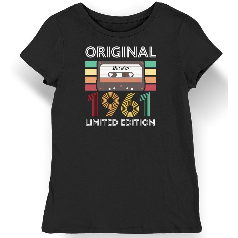 Koszulka damska na 65 urodziny original limited edition kaseta czarna