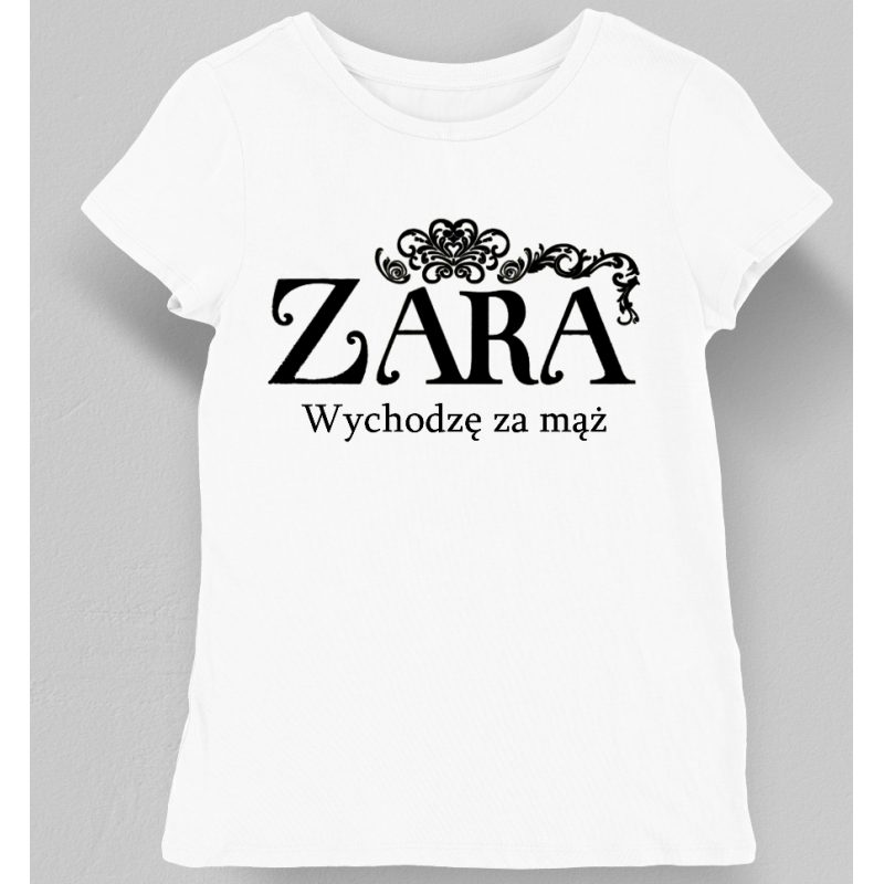 Koszulka damska ZARA wychodzę za mąż biała