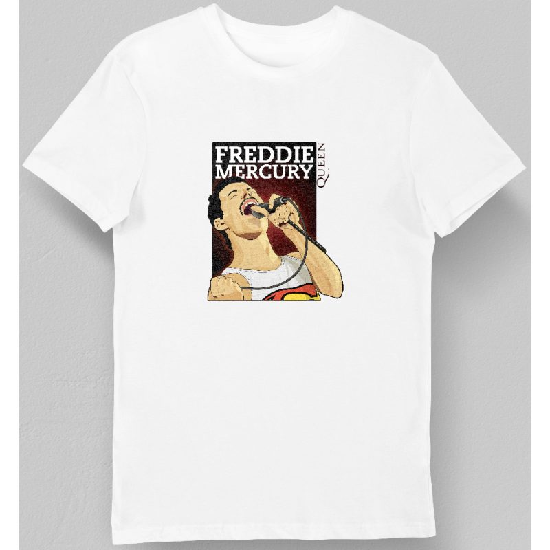 Koszulka Freddie Mercury Queen biała