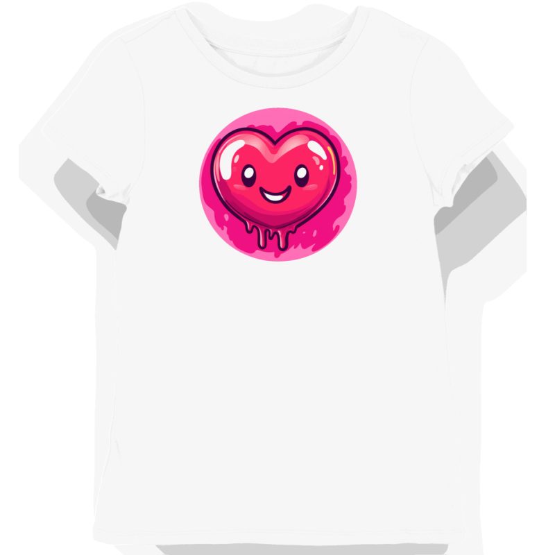 Koszulka damska biała z motywem serca Sanrio Kawaii