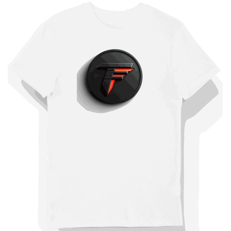 Koszulka męska biała z motywem logo drużyny FaZe Clan