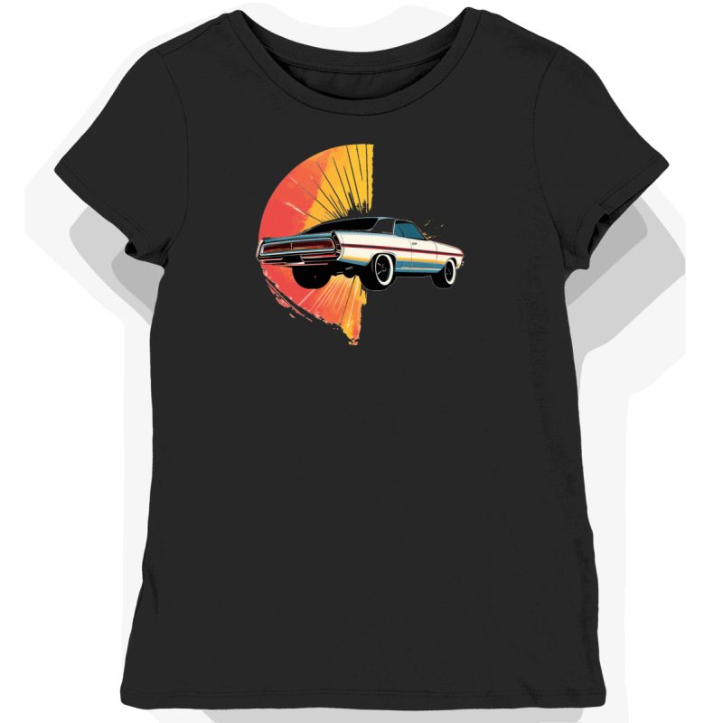 Koszulka damska czarna z motywem Falcon GT