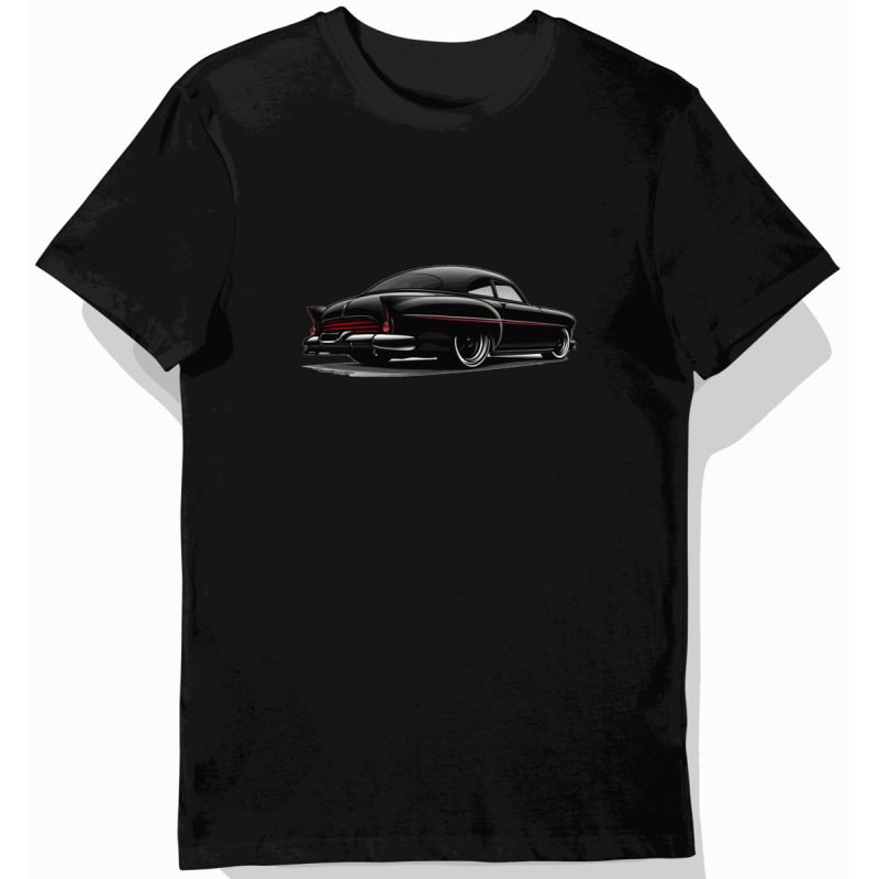 Koszulka męska czarna z Motywem Retro Klasycznego Oldsmobile