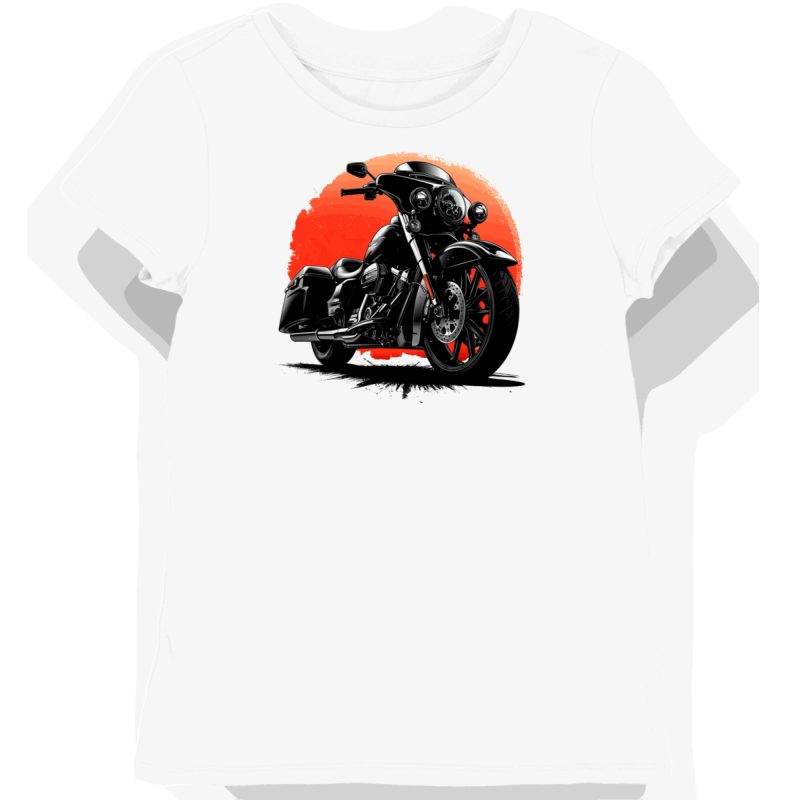 Koszulka damska biała z motywem motocykla Harley Davidson