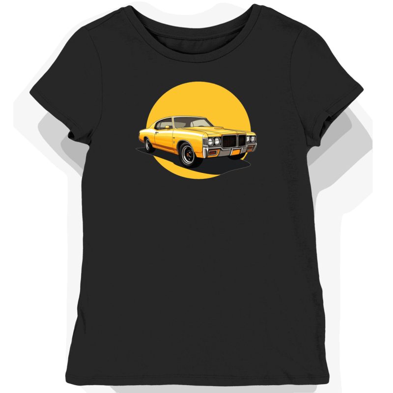 Koszulka damska czarna z motywem klasycznego Buick GSX